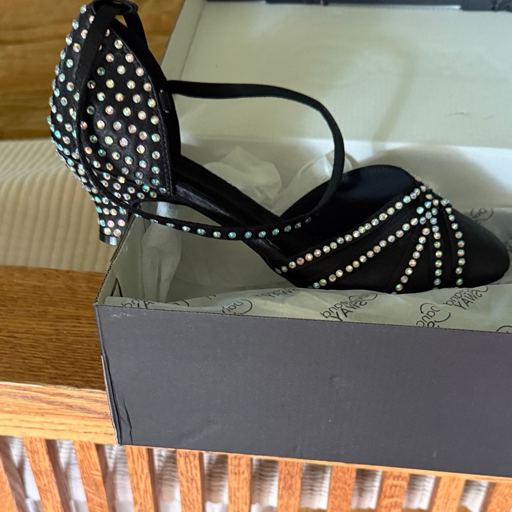 Chic Black Studded Heels